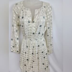 2/$30 CHELSEA & VIOLET Elegant Cream Polka‎ Dot Dress (#1,296)